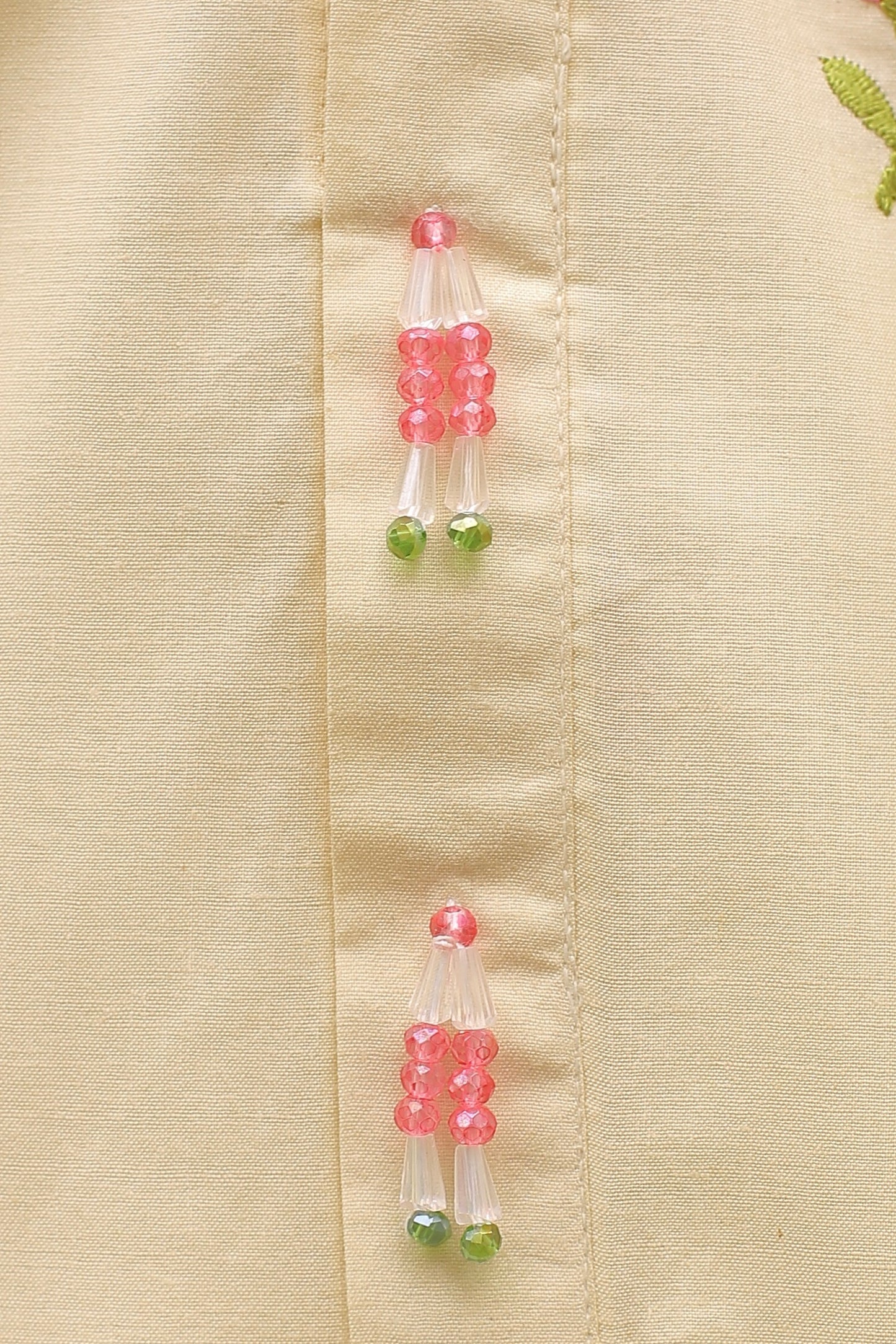 Cream Embroidered Kurta