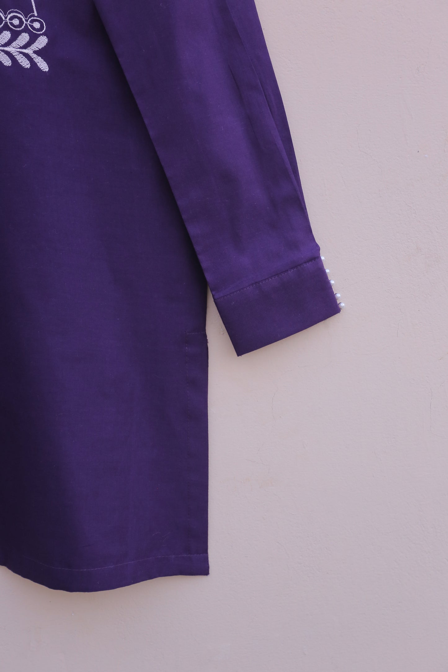 Purple Embroidered Shirt