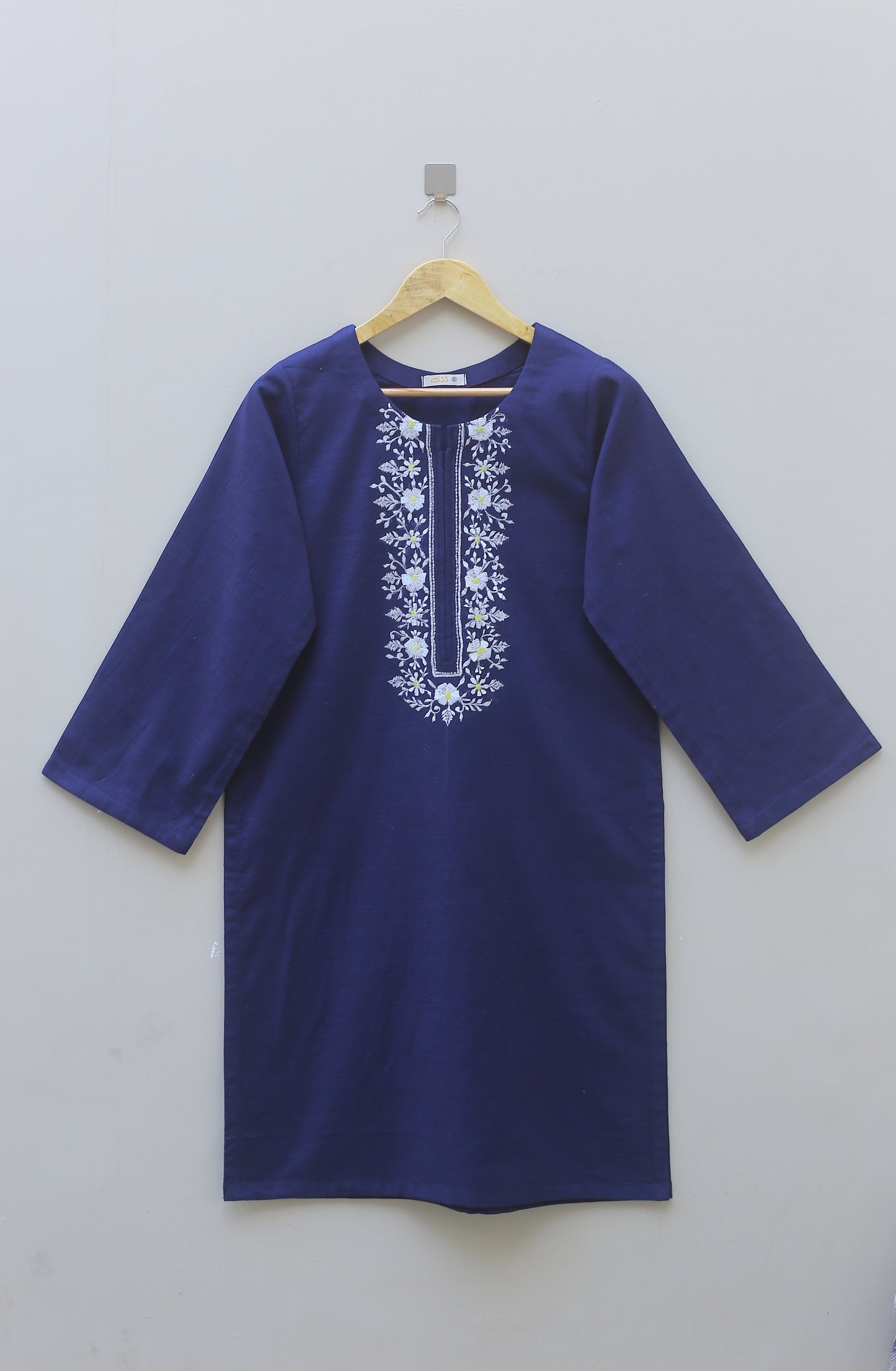 Navy Blue Embroidered Suit