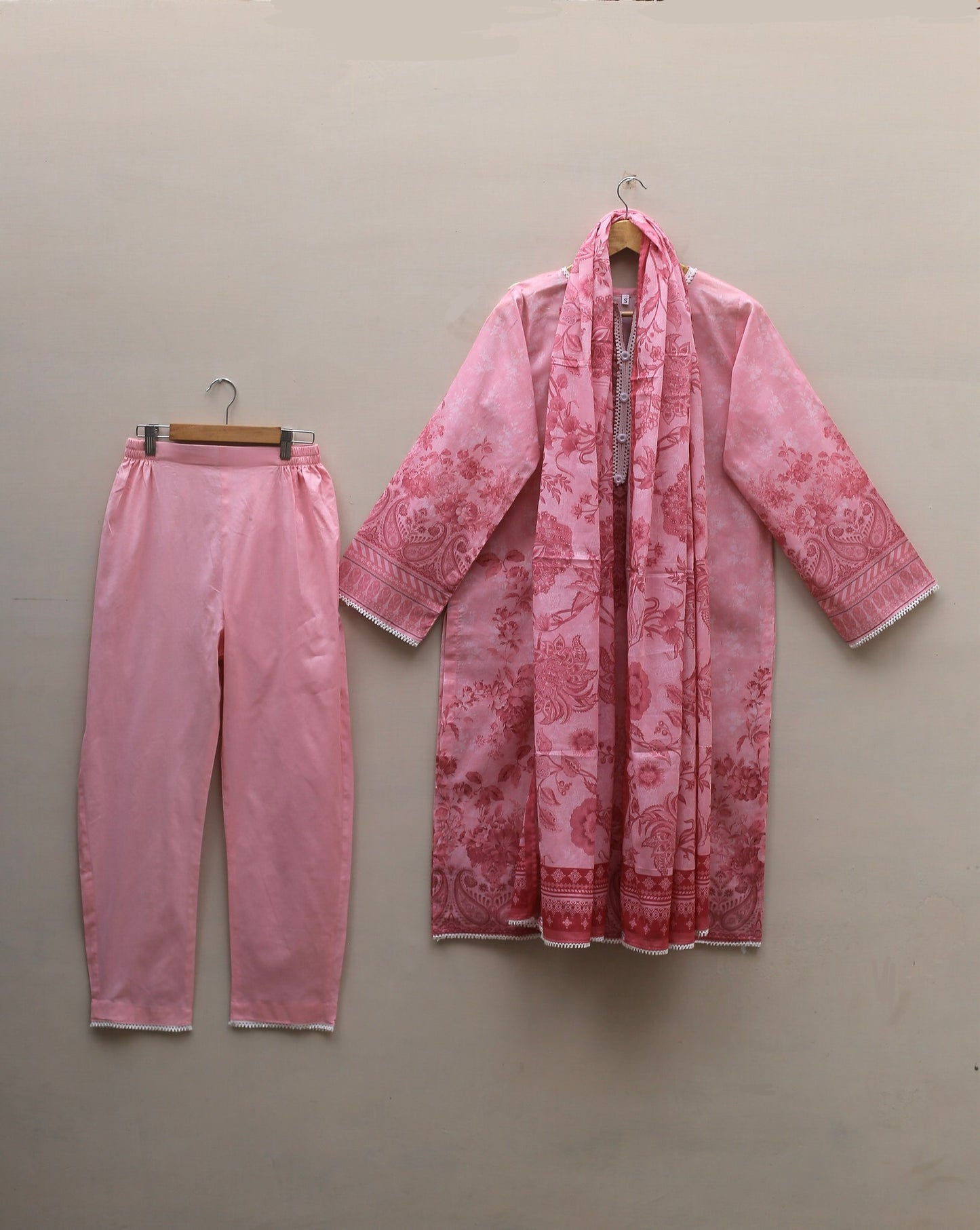 Pink Printed Suit