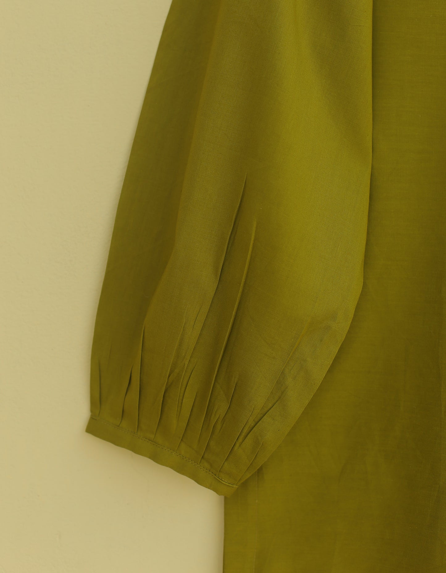 Olive Embroidered Top