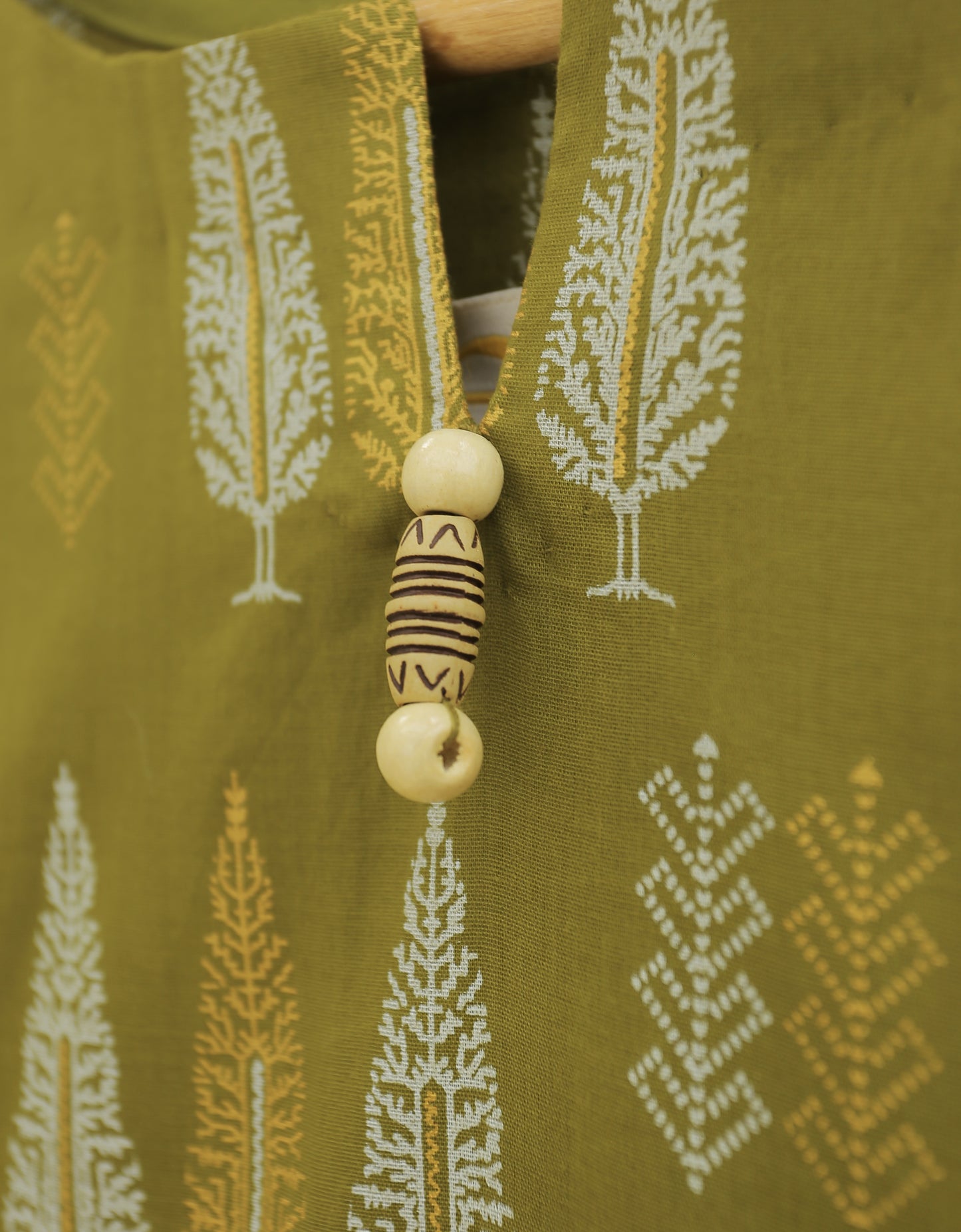 Olive Printed Kurta