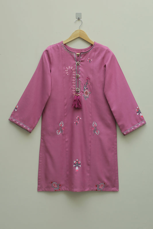 Purple Embroidered Kurta