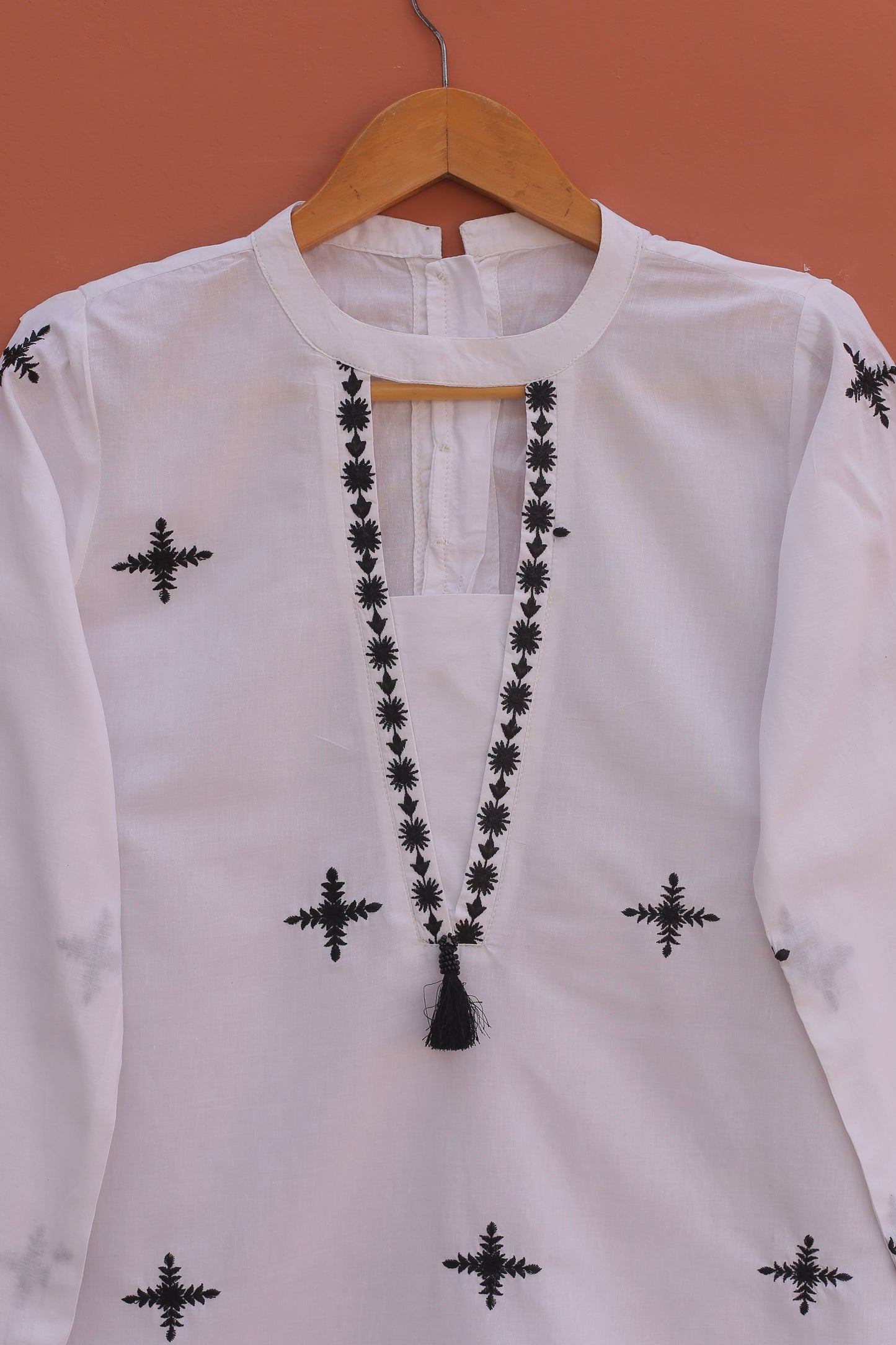 White Embroidered Top