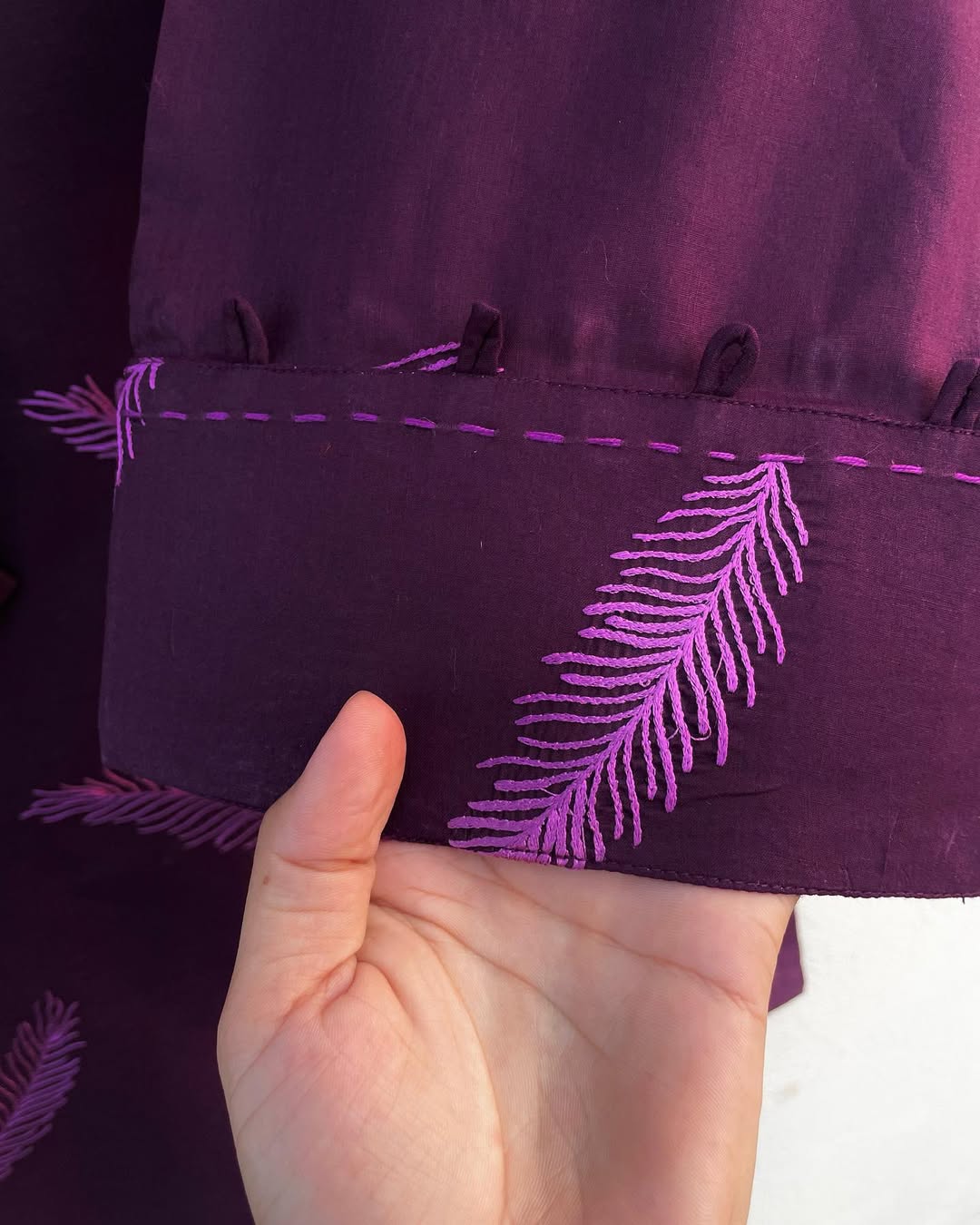 Plum Embroidered Suit