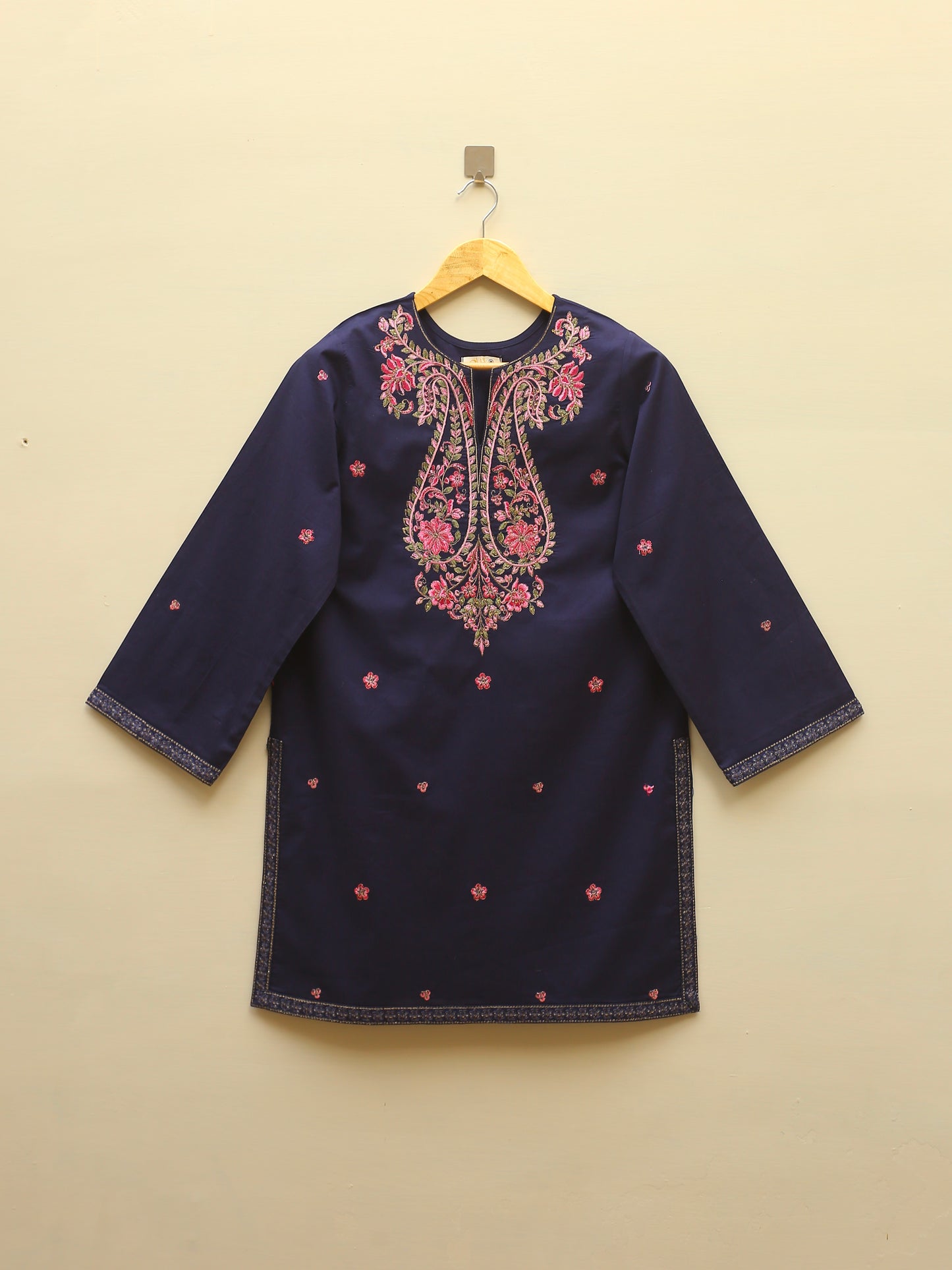 Blue Embroidered Suit
