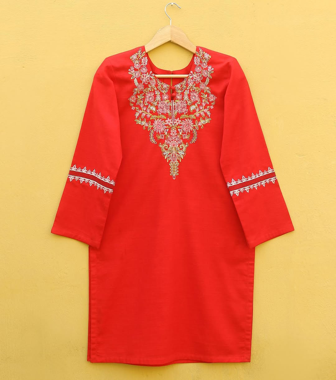 Red Embroidered Suit