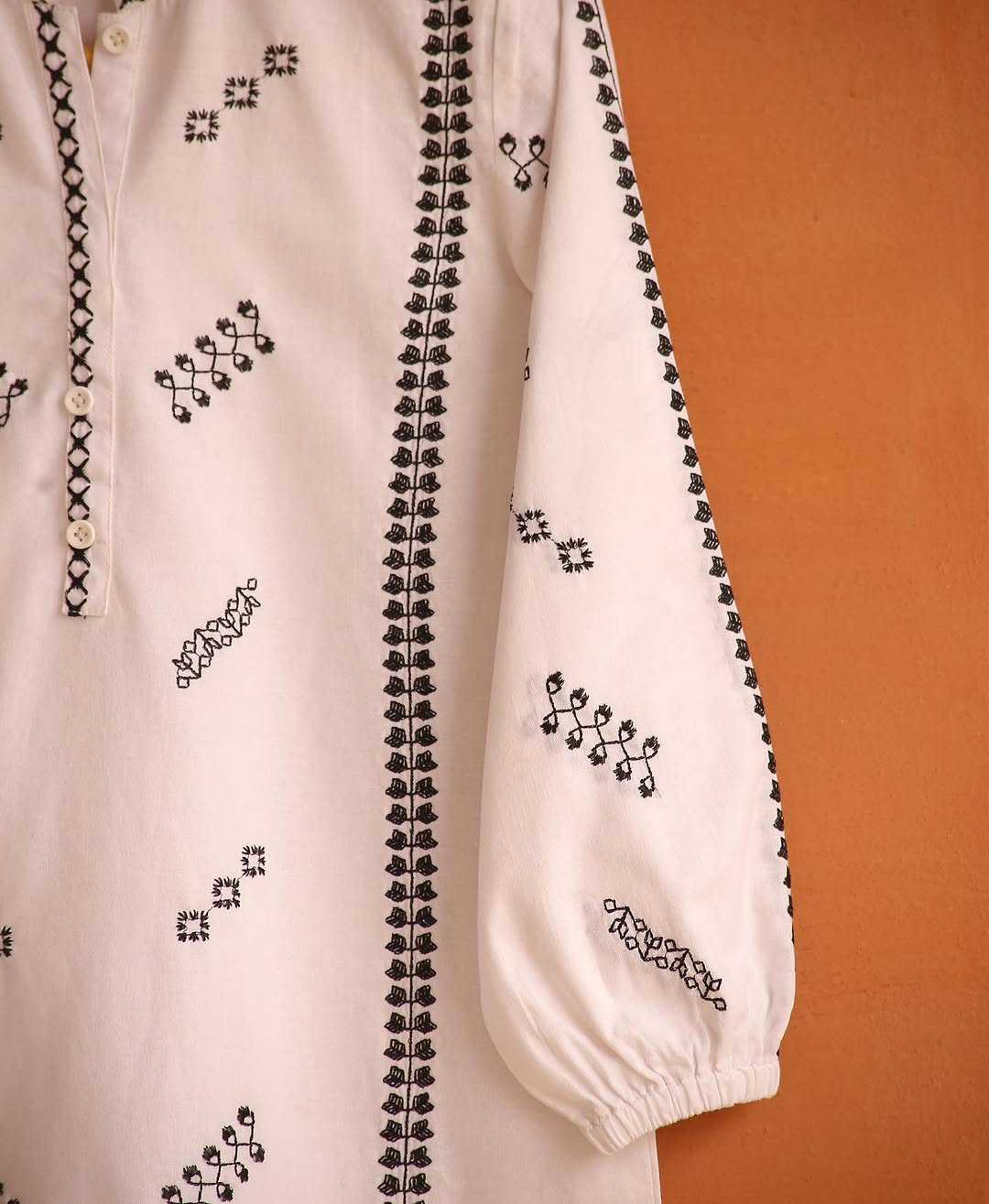 Embroidered White Top