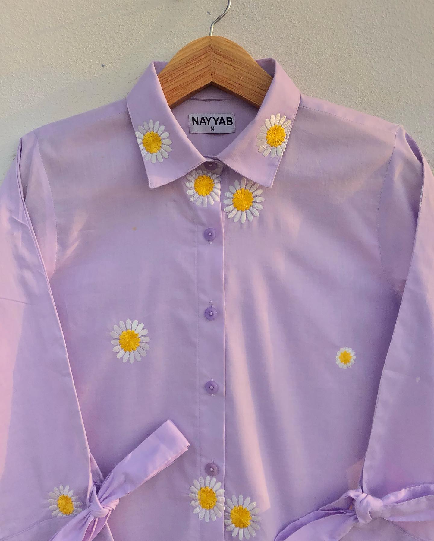 Lavender Embroidered Top