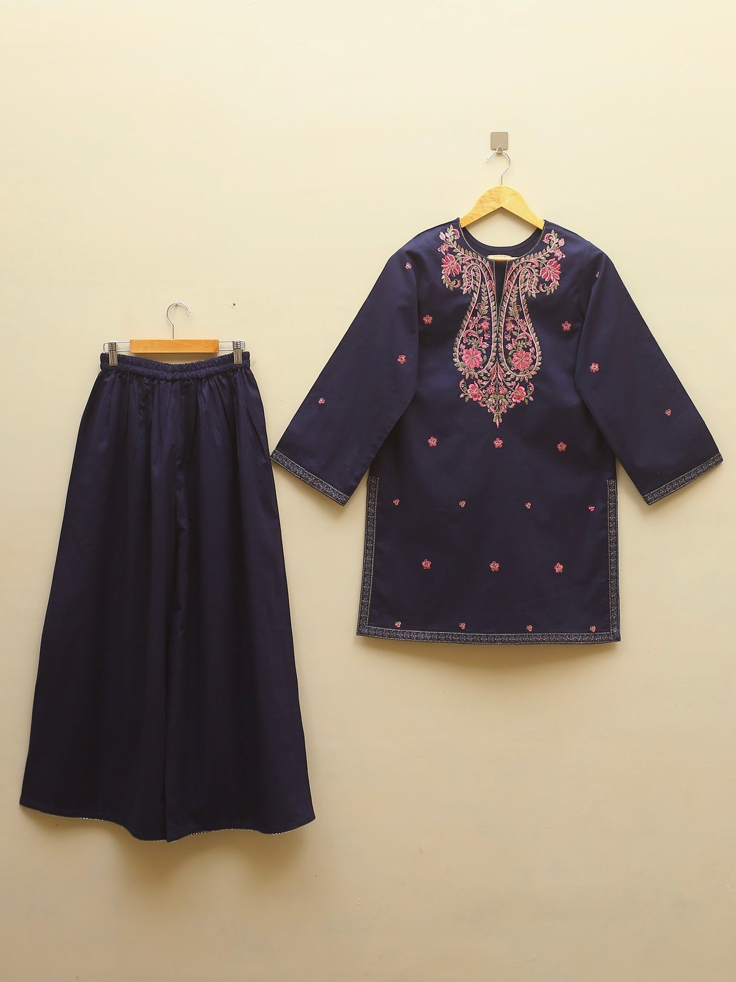 Blue Embroidered Suit