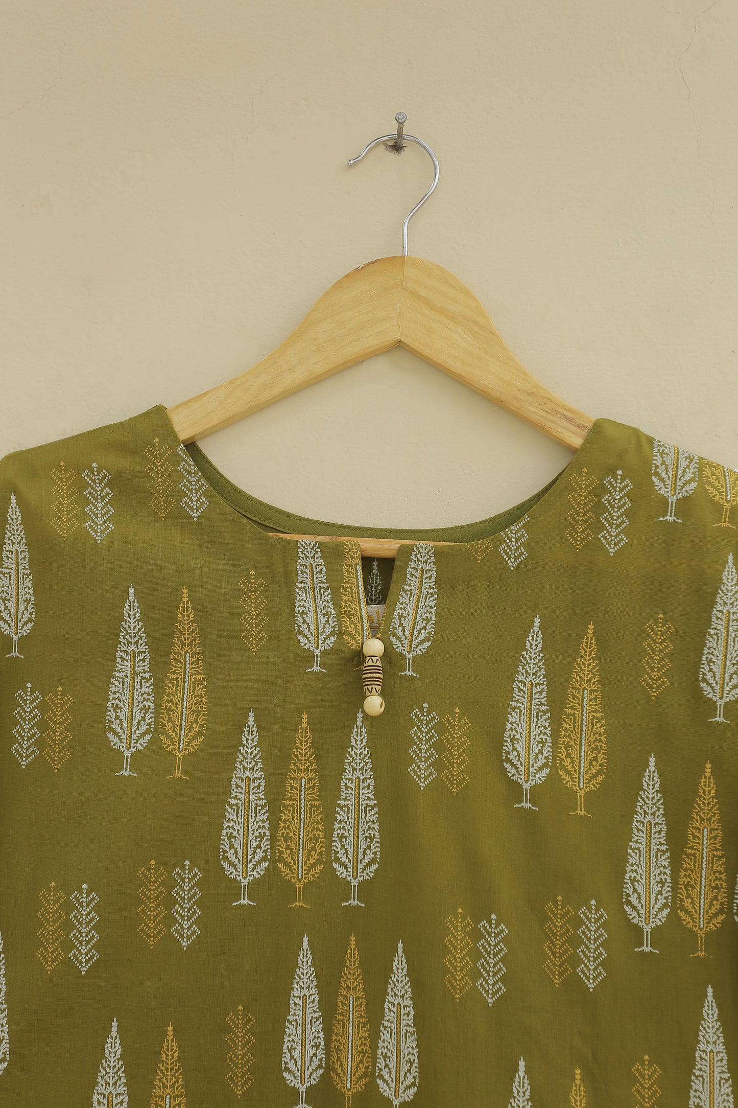 Olive Printed Kurta