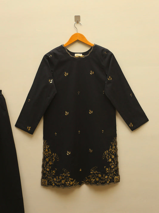 Black Embroidered Suit