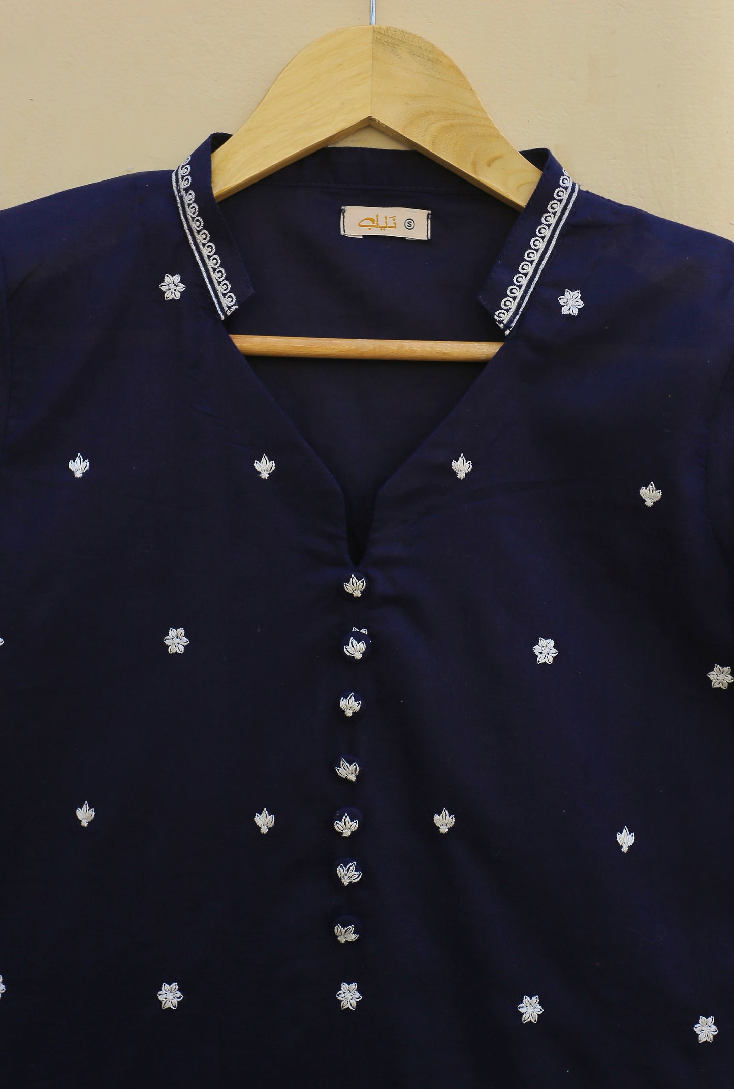 Blue Embroidered Suit