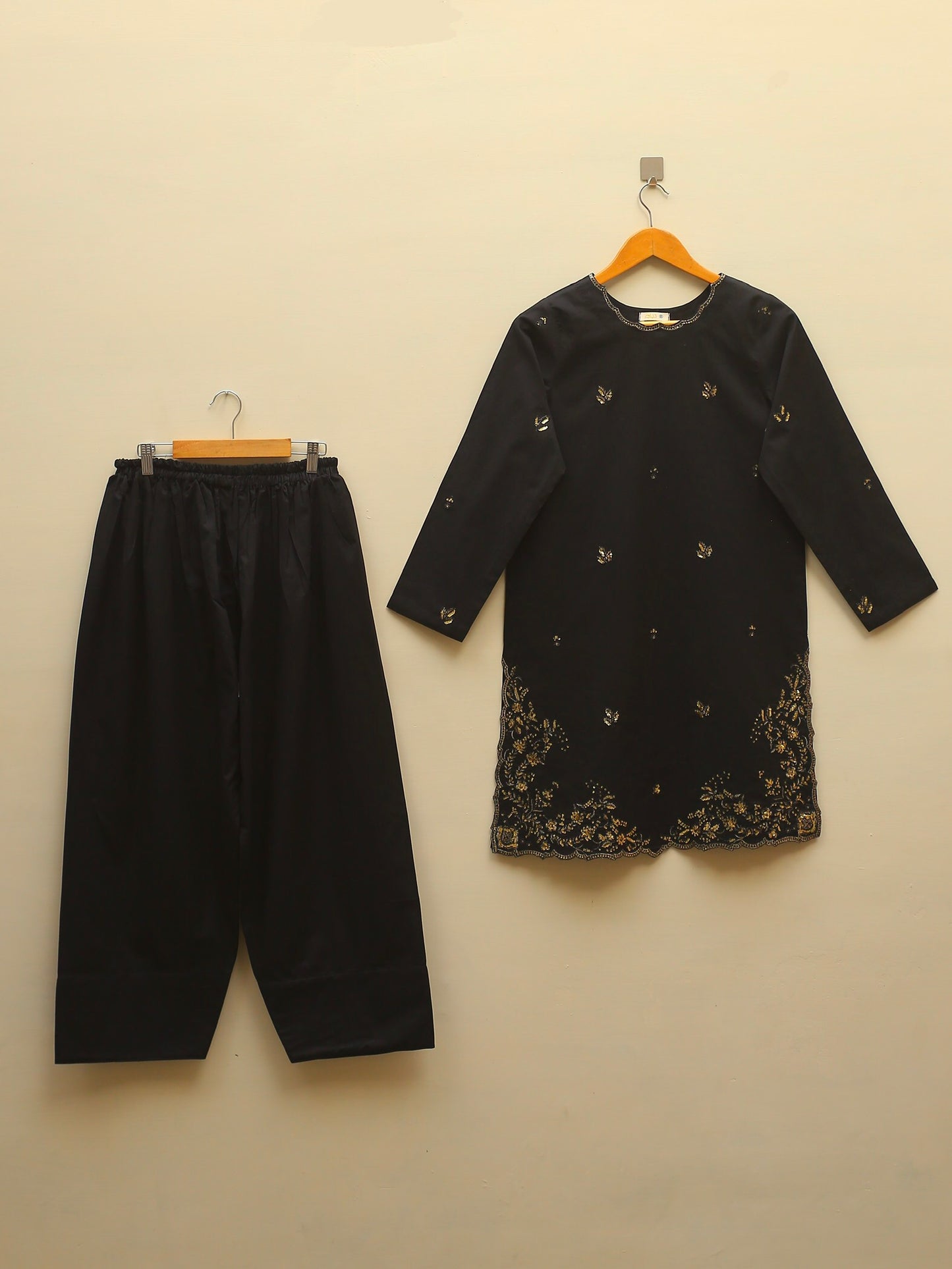 Black Embroidered Suit