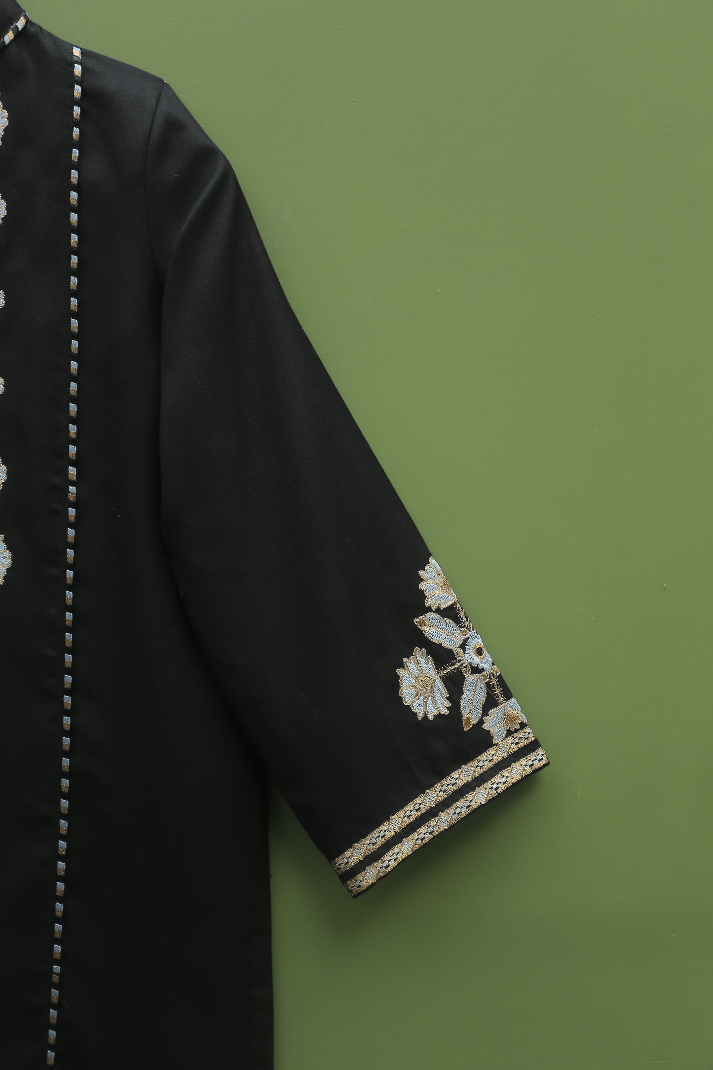 Black Embroidered Suit
