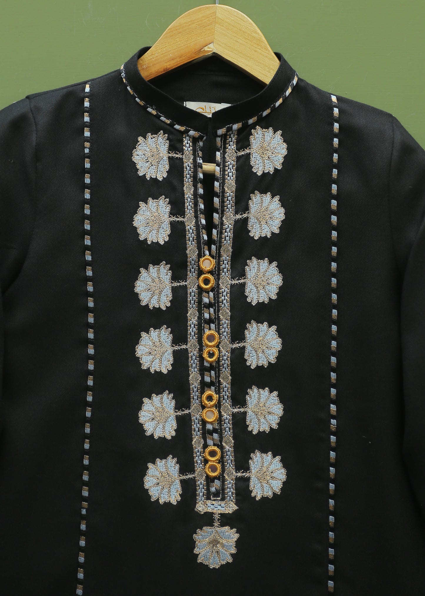 Black Embroidered Suit