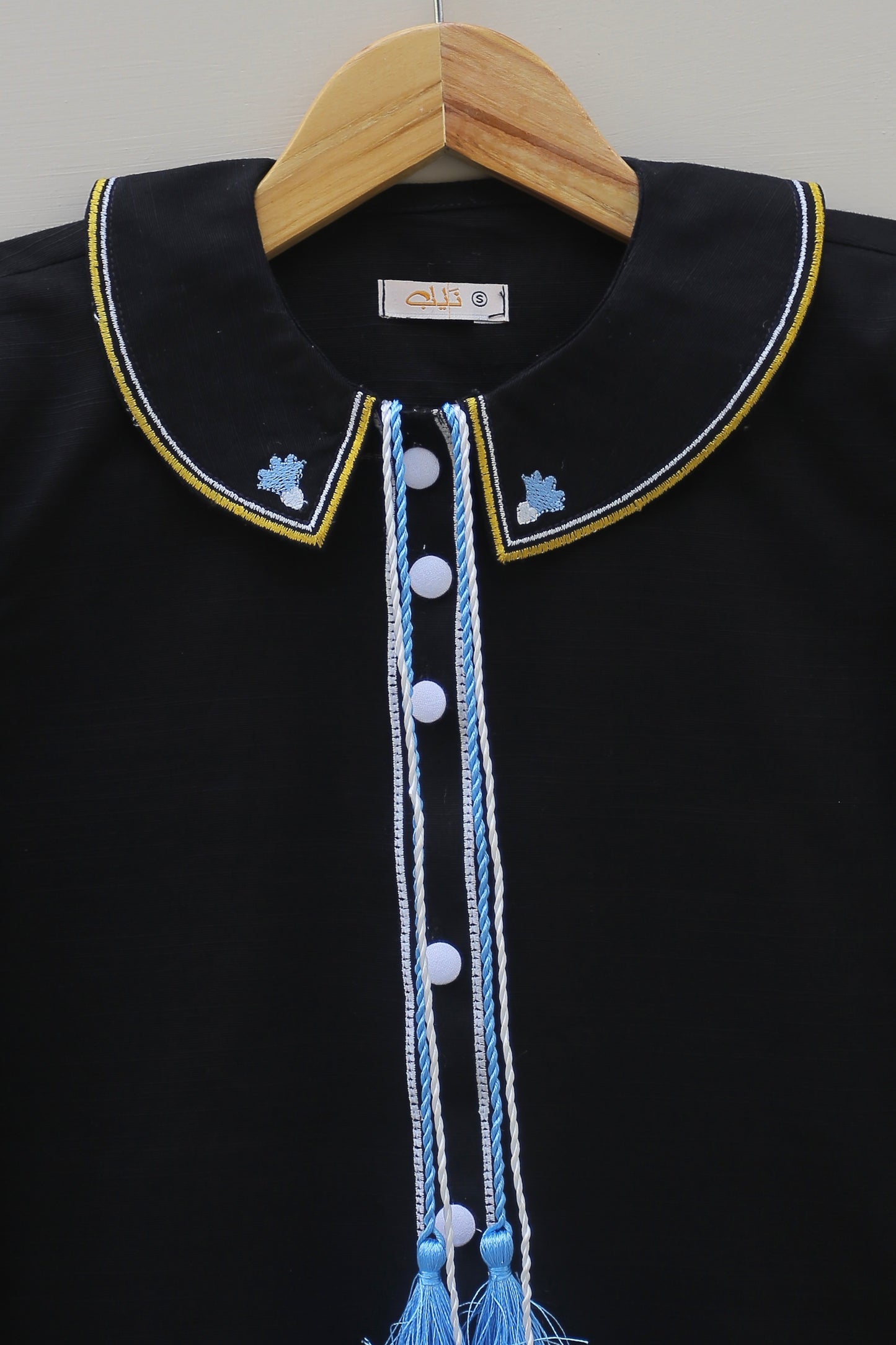 Black Embroidered Top