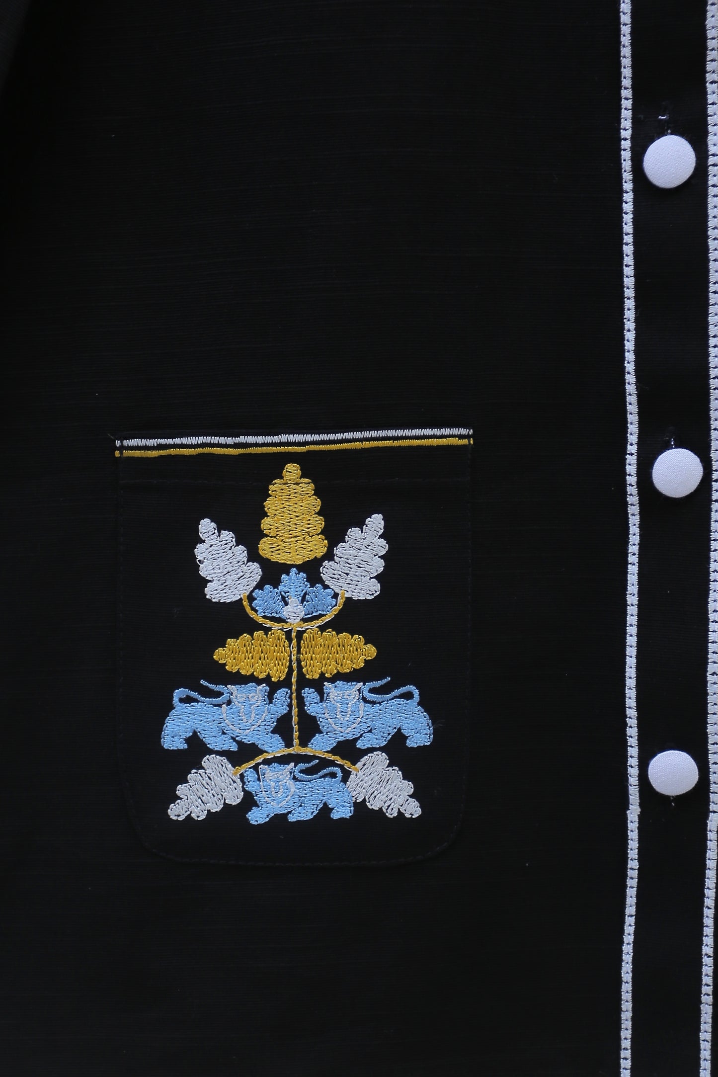 Black Embroidered Top