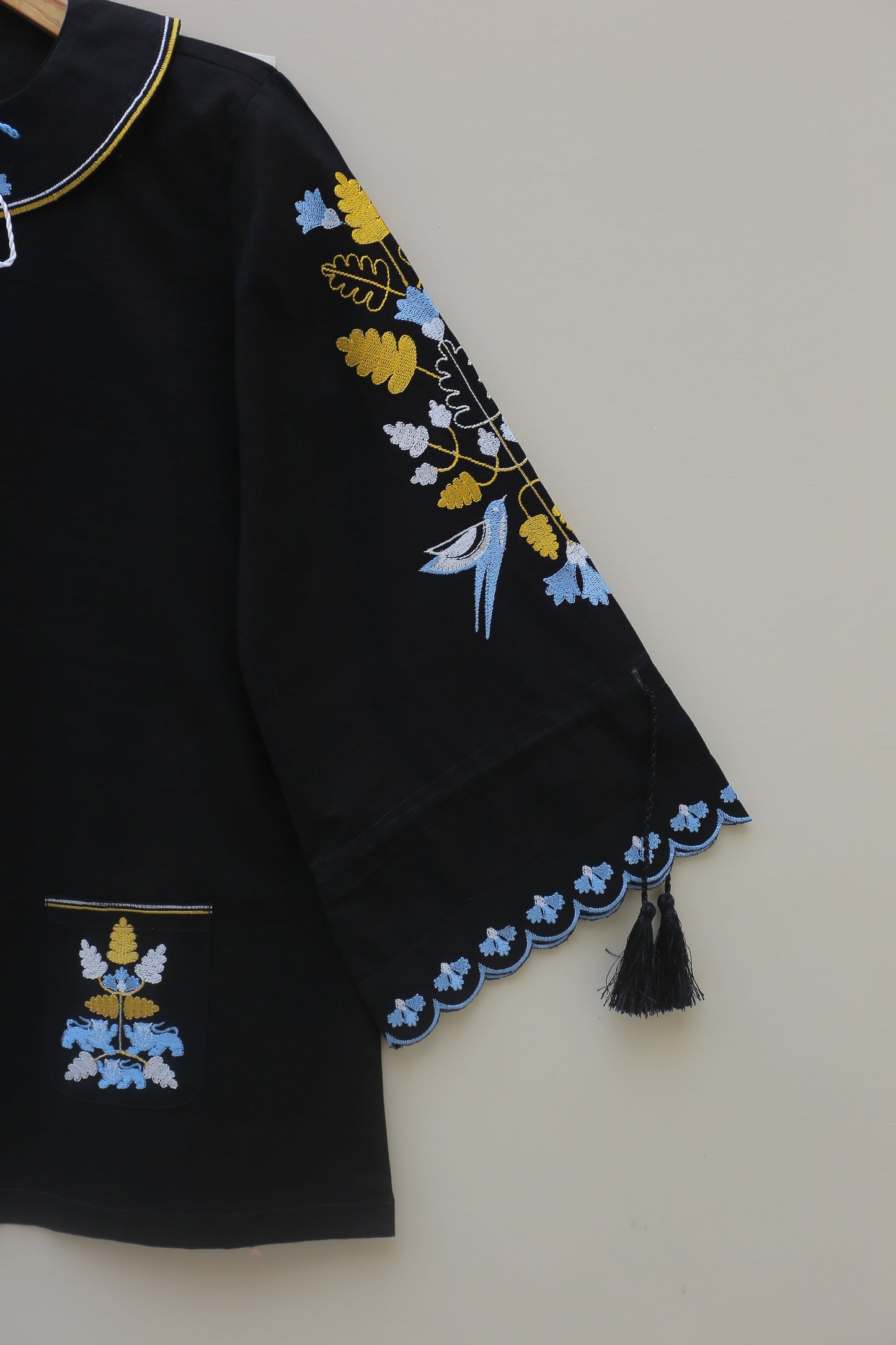 Black Embroidered Top
