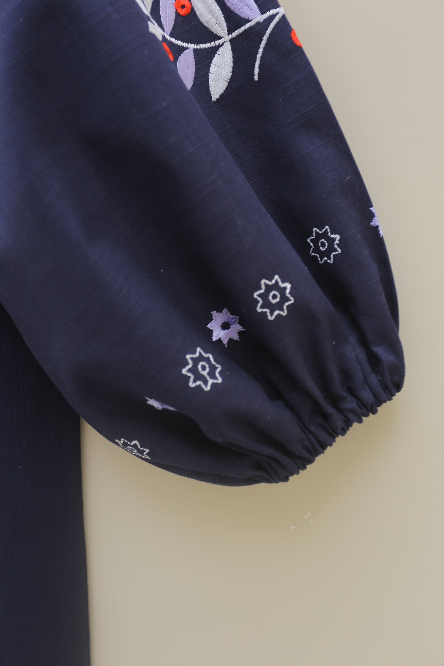 Blue Embroidered Top