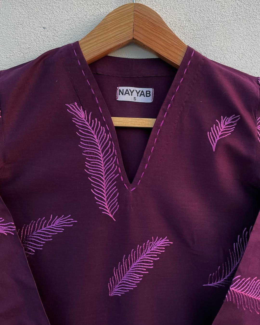 Plum Embroidered Suit