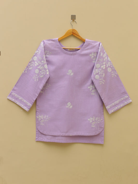 Lavender Embroidered Suit