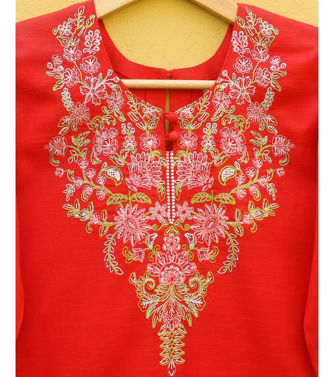 Red Embroidered Suit