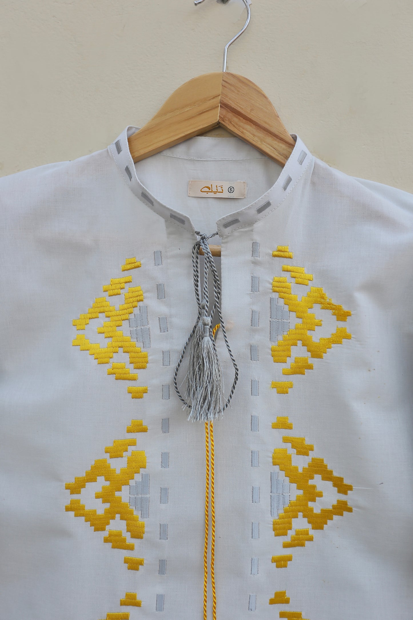 Grey embroidered top