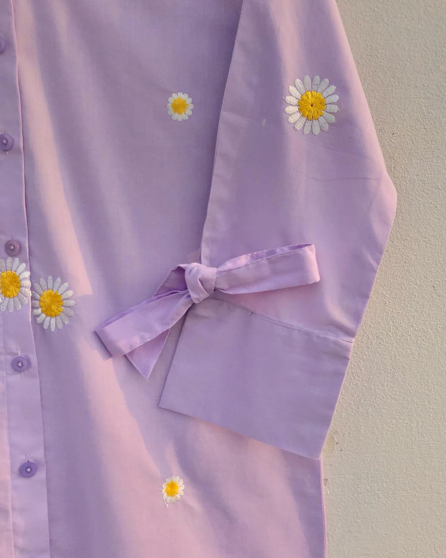 Lavender Embroidered Top
