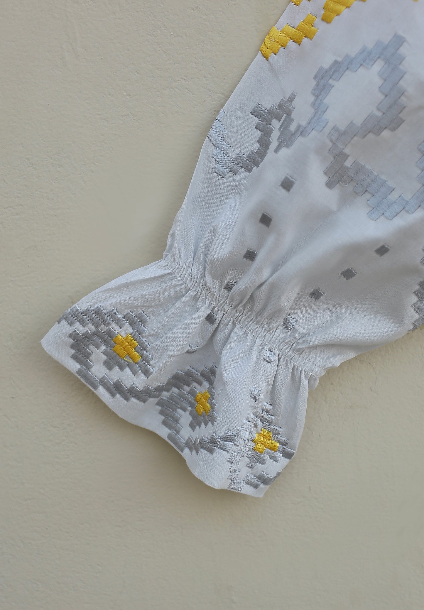 Grey embroidered top