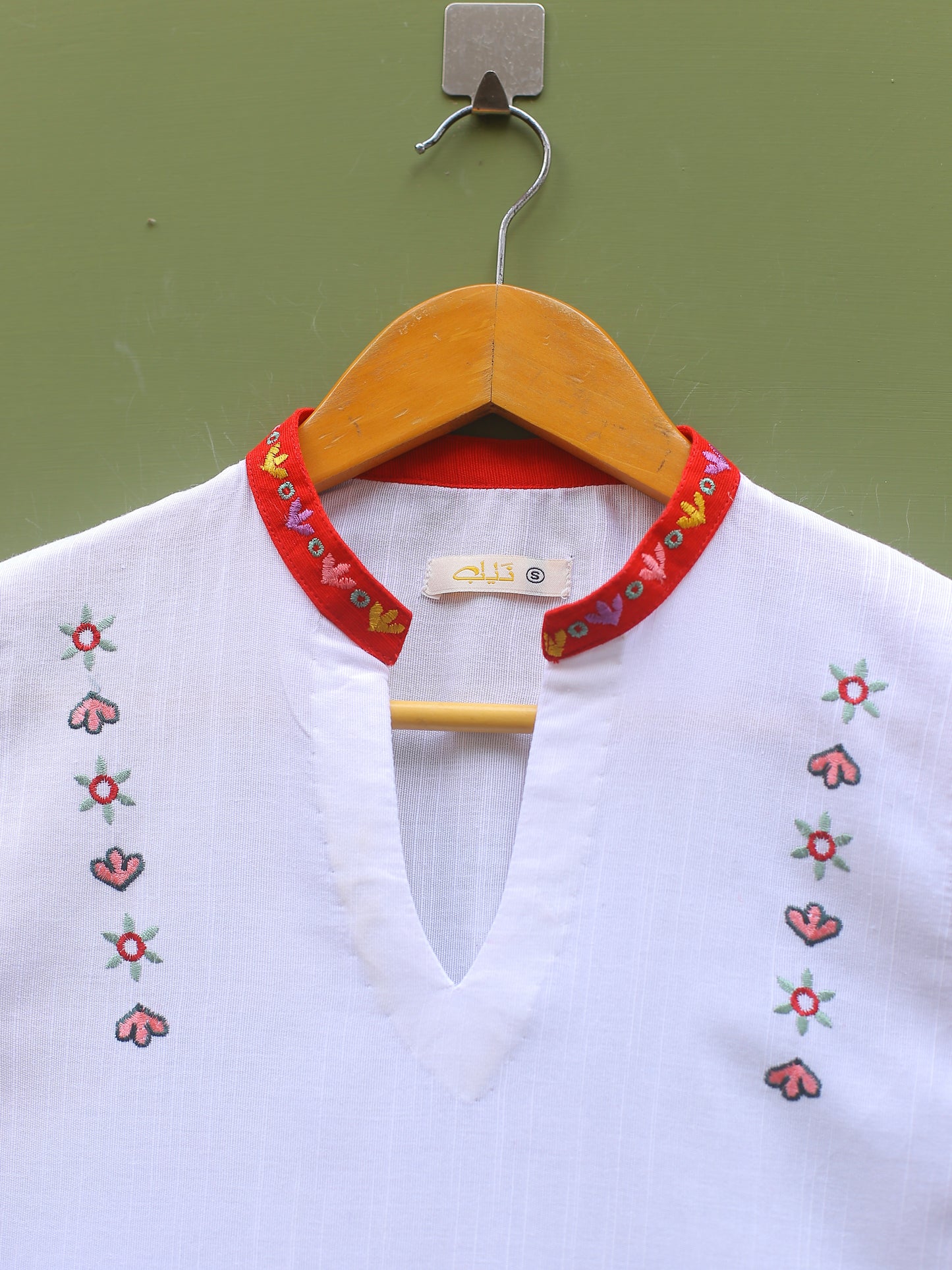 Embroidered White Top