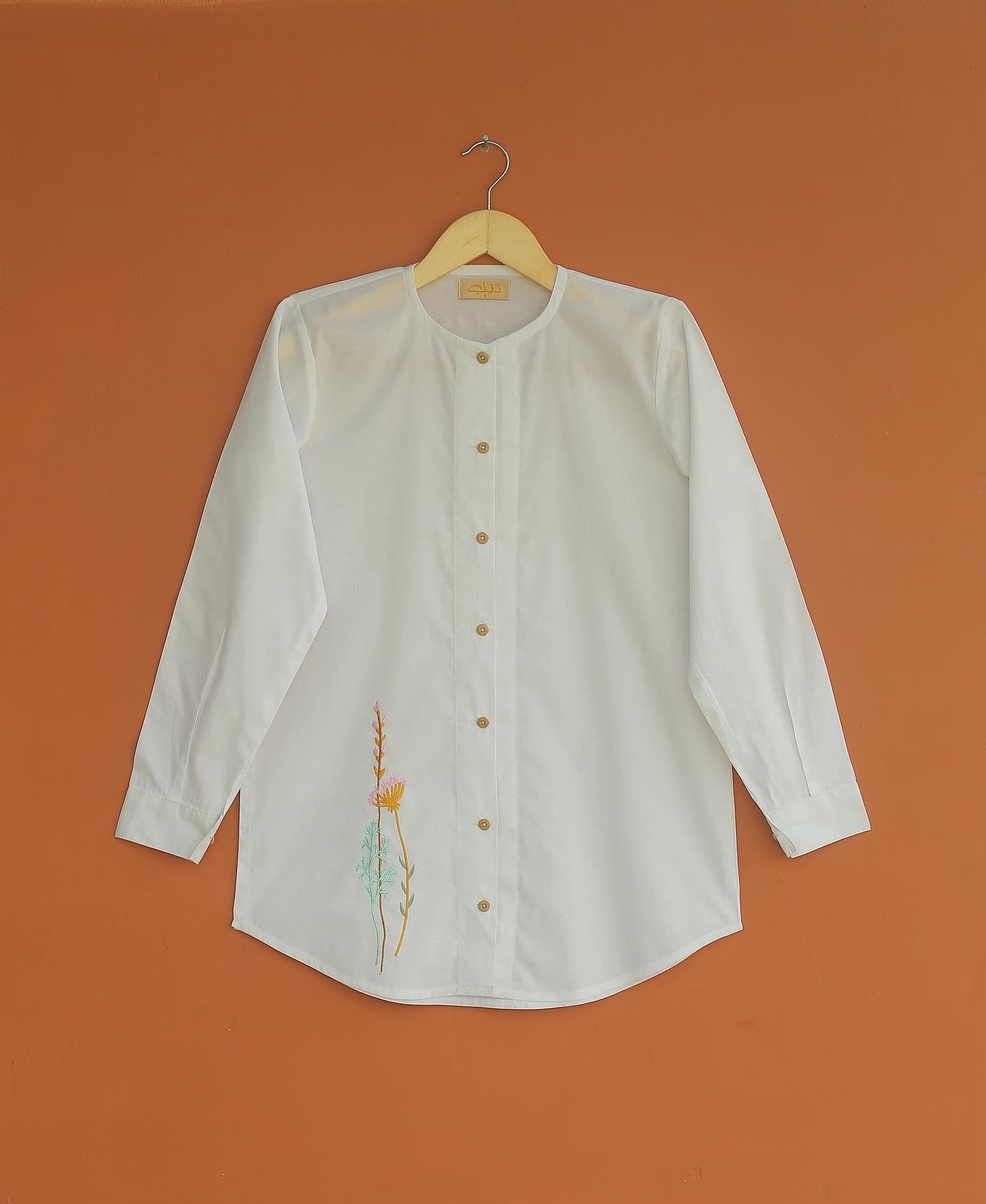 White button down top