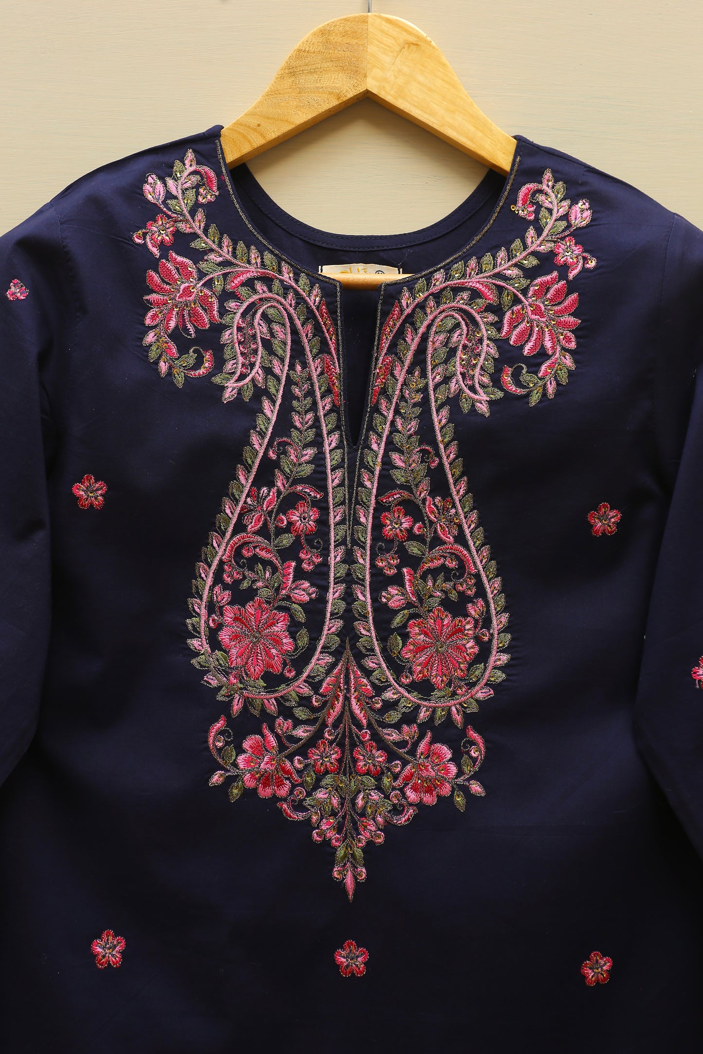 Blue Embroidered Suit
