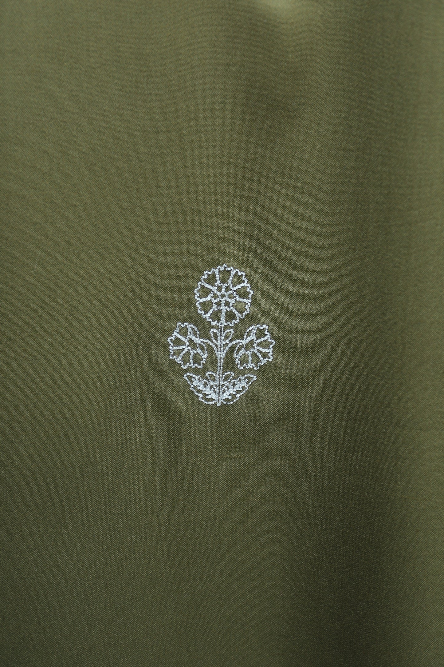 Olive Embroidered Suit