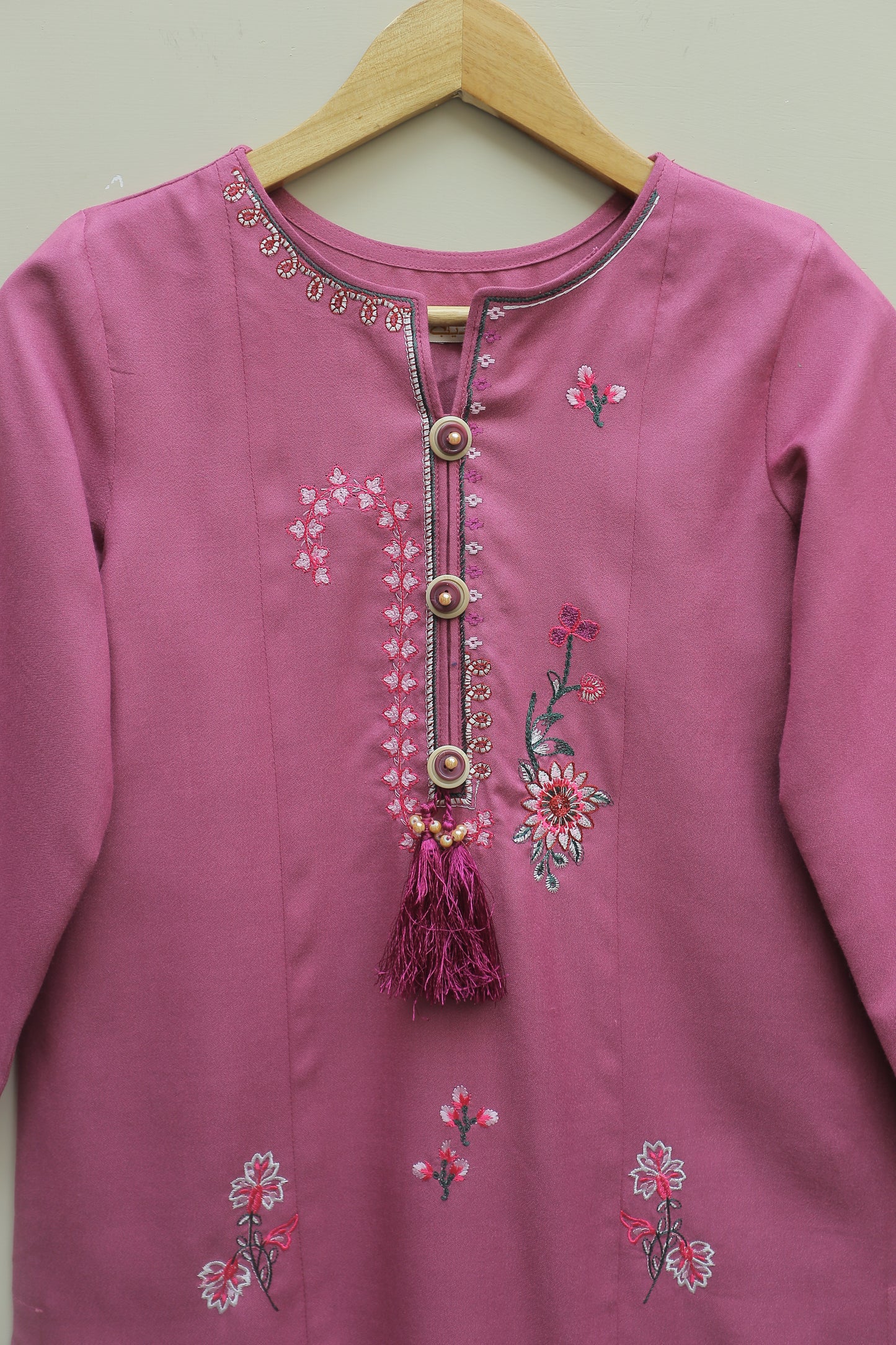 Purple Embroidered Kurta