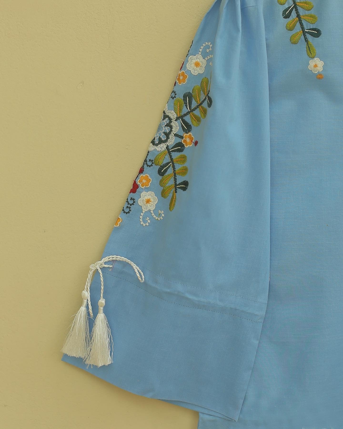 Sky Embroidered Top