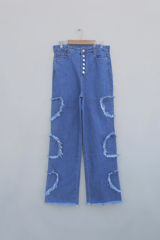 Blue heart jeans