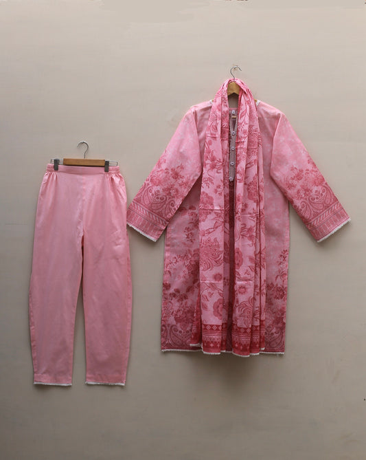 Pink Printed Suit
