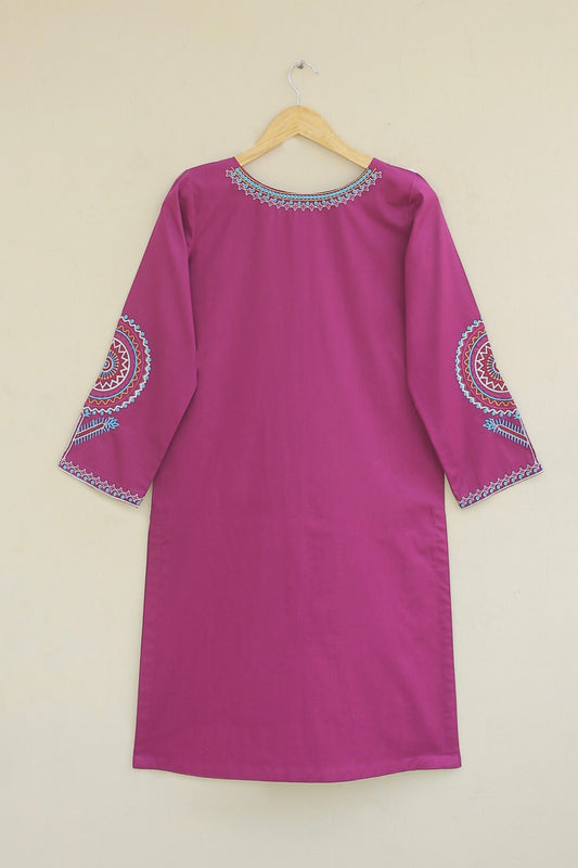 Purple Embroidered Kurta