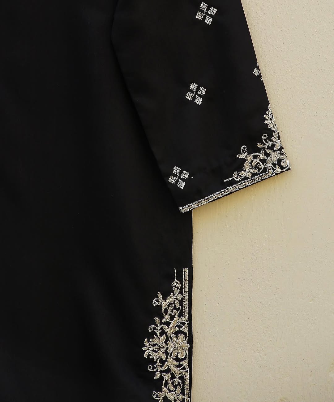 Embroidered Black Suit
