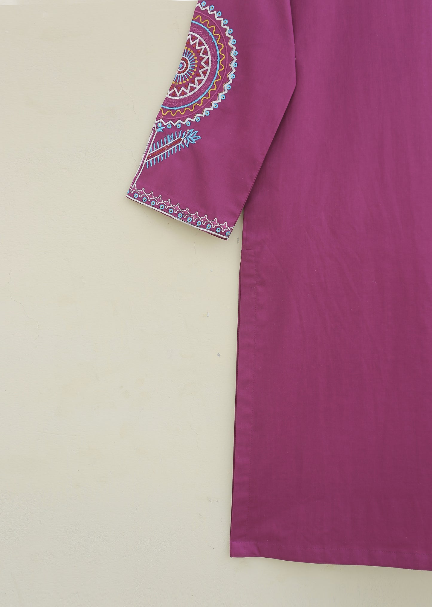 Purple Embroidered Kurta