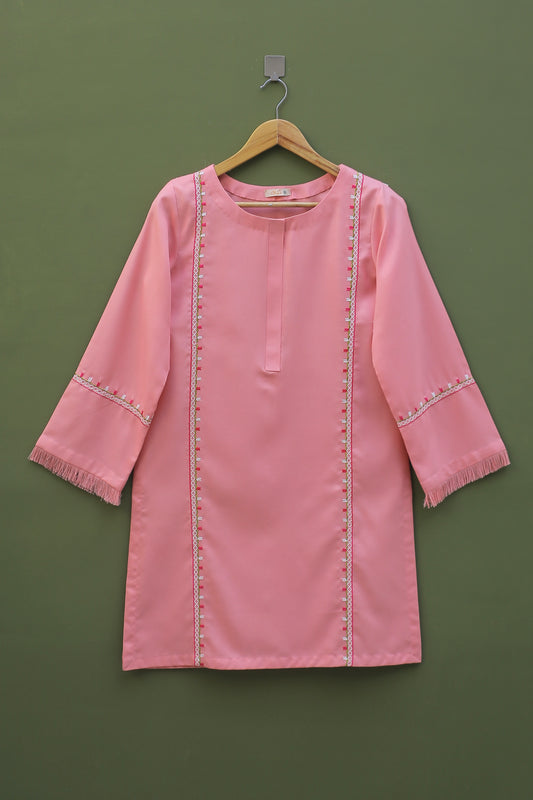 Pink Embroidered Kurta