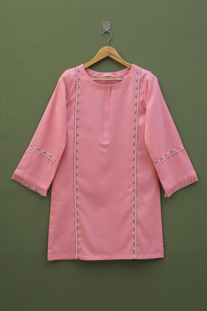 Pink Embroidered Kurta