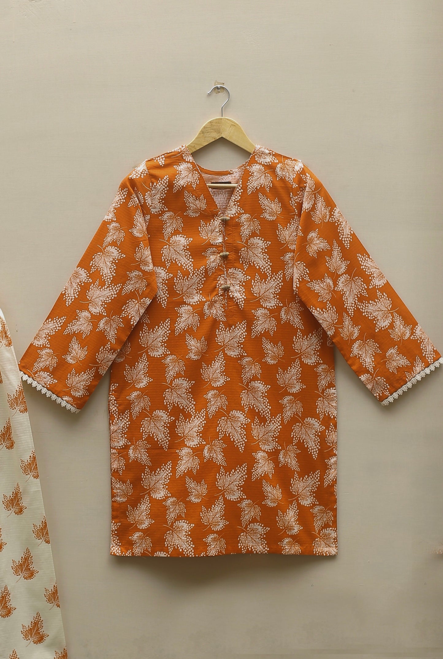 Rust Printed Suit