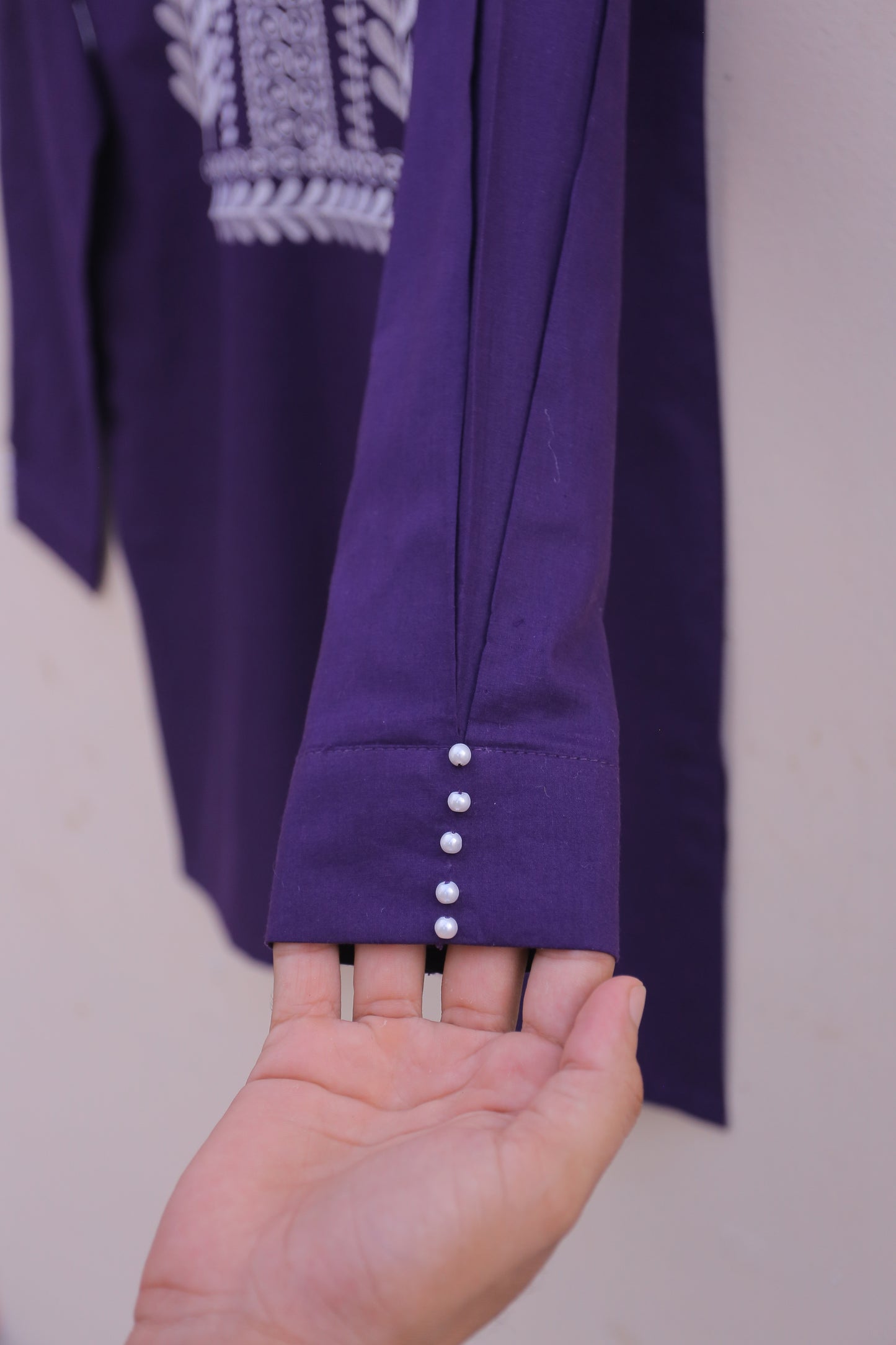 Purple Embroidered Shirt