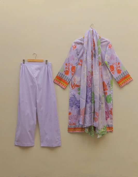 Lavender Printed Suit