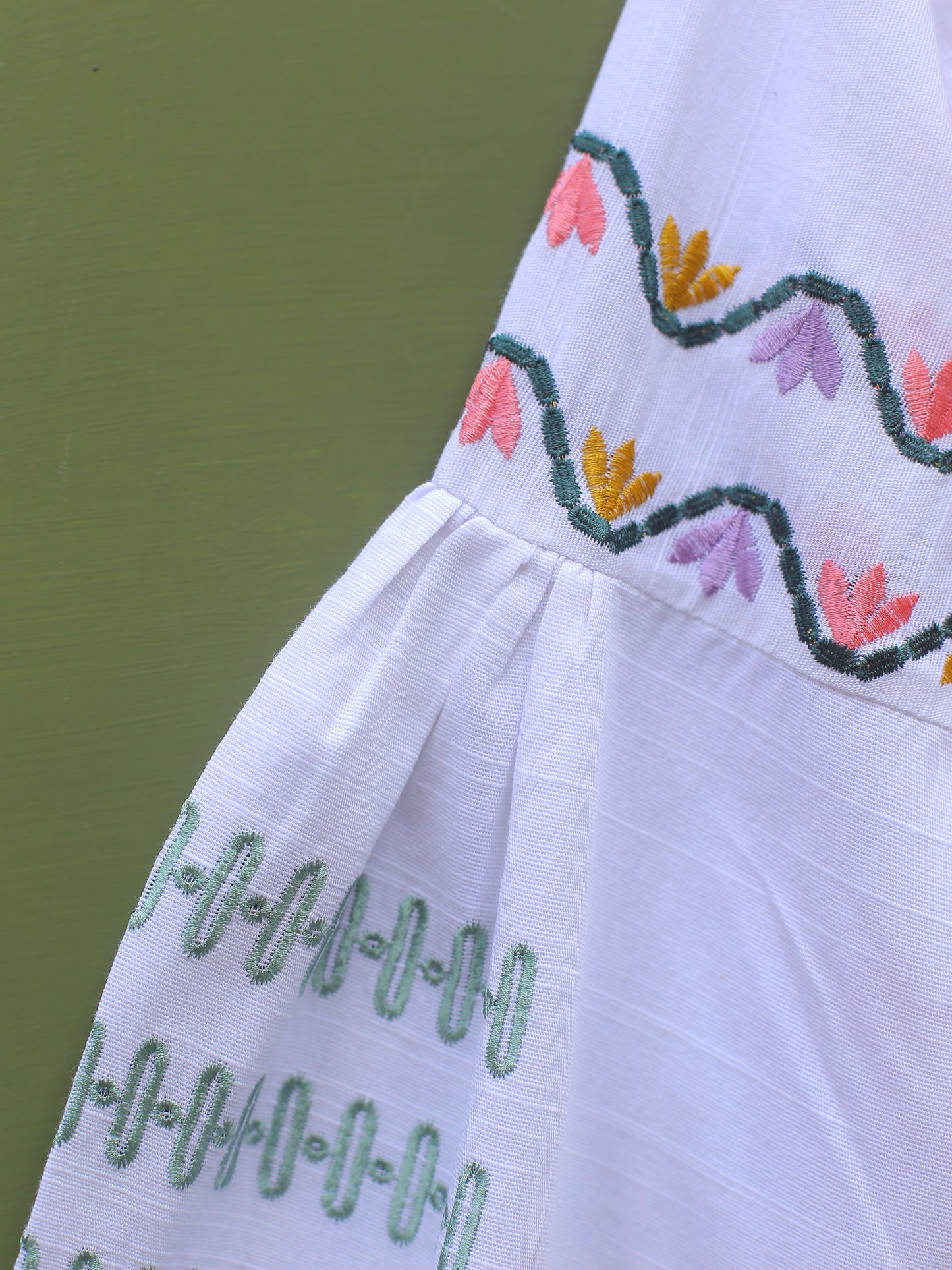 Embroidered White Top