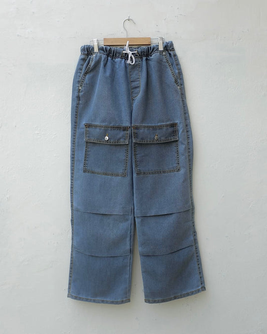Blue Cargo Rib Jeans