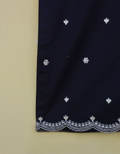 Blue Embroidered Suit