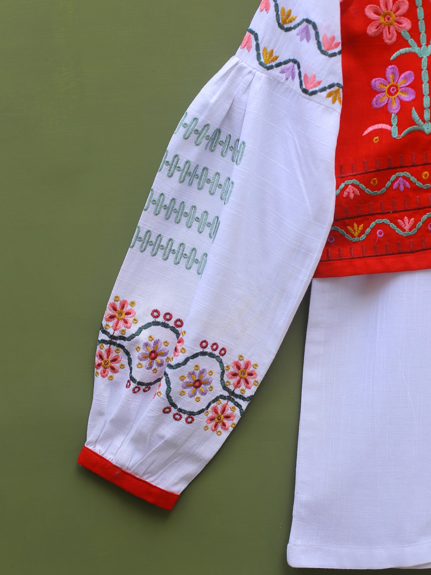 Embroidered White Top